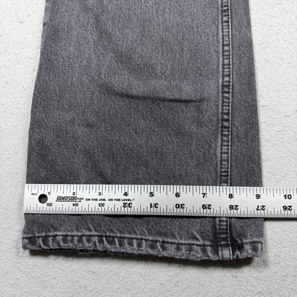 Zara High Waisted Wide Leg Jeans Faded Black Denim Womens Size 0 US 25 Waist - Picture 8 of 9
